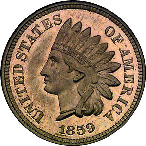 1859 Small Cent Indian Head