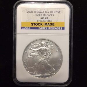 2008-W Silver Eagle MS70 *NGC* EARLY RELEASES ** REV. of 07 **