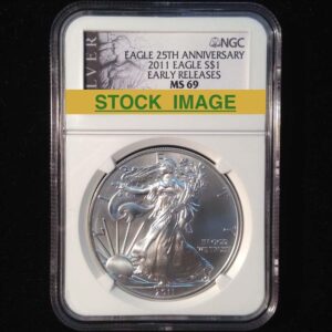2011 Silver Eagle MS69 *NGC* 25th ANNIVERSARY **EARLY RELEASES**