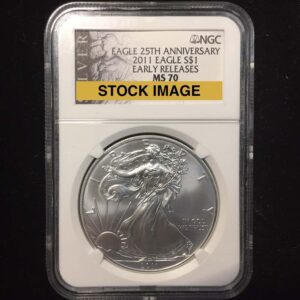 2011 Silver Eagle MS70 *NGC* **25th ANNIVERSARY** EARLY RELEASES