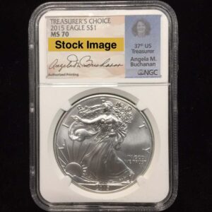 2015 Silver Eagle MS70 *NGC* TREASURER CHOICE