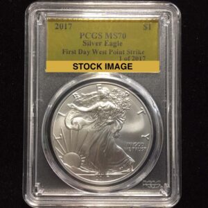 2017(W) Silver Eagle MS70 *PCGS* First Day West Point Strike *GOLD LABEL*