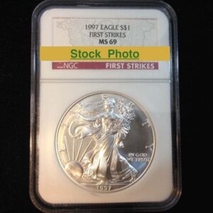 1997 Silver Eagle MS69 *NGC* **FIRST STRIKES**