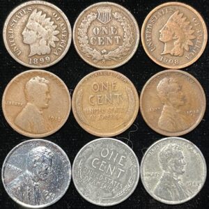 Indian Head & Lincoln Wheat cents